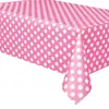 Toalha de Mesa Descartável de Plástico Transfronteiriça da Amazon Decoração de Festa de Aniversário Retangular Pe Bolinhas
