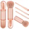 Ponto Quatro-em-Um Pincel de Maquiagem Ferramenta de Beleza Mini Pincel para Olhos Tom de Pele Retrátil Pincel de Maquiagem Portátil