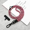 Cordón Tres en Uno para Teléfono Móvil de Muñeca para Colgar del Cuello Cruzado Longitud para Hombre y Mujer Cuerda Trenzada Fuerte Correa Lateral de Metal Desmontable