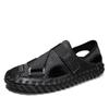 Novas Sandálias de Malha para Homens Primavera 2026, Sapatos de Praia Masculinos da Moda, Sapatos Respiráveis Fechados na Ponta com Solado Macio, Estilo Meio Chinelo Masculino