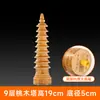 Madera de durazno Torre Wenchang 7 pisos 9 pisos 11 pisos 13 pisos adornos para escritorio de oficina manualidades para el hogar fabricantes venta al por mayor en stock