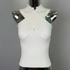 Corea del Sur Dongdaemun Nuevo Color Hermoso Sexy Kink Cuello Muestra Cuerpo Espalda Descubierta Tejido