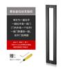 Manija para puerta de vidrio de acero inoxidable 304 tubo cuadrado sin huellas dactilares negro oro titanio KTV manija para puerta de rebote de piso manija chapada