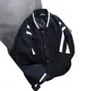Traje de Baseball Retrô Estilo Americano Casaco Masculino Design de Primavera e Outono Senso de Design Nicho Jaqueta de Lã Marca Moderna Roupas de Terno