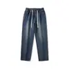 Novos jeans de perna larga masculinos para outono e inverno, marca moderna estilo americano, calças compridas casuais de perna larga com caimento para adolescentes