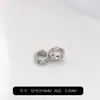 Oro de 14k incrustado con circonita y diamante, cuentas de agujero grande, pulsera de cristal hecha a mano para DIY, collar, accesorios espaciadores de cuentas