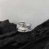Anillo de Diseño Nicho Estilo Simple Frío Textura Oscura Estéreo Femenino Ins Estilo Frío Pareja Personalizado Anillo para Dedo Índice