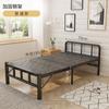 Cama Plegable para el Hogar de Uso Individual o Doble, Adecuada para Siestas Vespertinas, Cama de Tabla Dura Ensanchada, Cama Plegable Ligera de Hierro