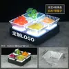Plato de frutas plato bar KTV plato de snacks acrílico plato de frutas luminoso estante de plato de frutas recargable LED plato de snacks creativo