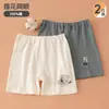 Paquete de 2 Pantalones Cortos de Algodón Puro para Niños, Absorbentes de Sudor y Transpirables, Pantalones Cortos Finos de 3 Pulgadas para Niños, Pantalones de Dormir Caseros para Niños, Shorts de Playa para Bebés