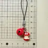 Mini Cadena para Teléfono Manzana Gato Lindo Campana Roja Dibujo Animado Kt Núcleo de Manzana Colgante Mejor Amigo Pequeño Regalo Colgante