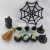 Chapéu de bruxa de Halloween transfronteiriço, caldeira de bruxa, jarra de cadinho, mini ornamentos decorativos de plástico, acessórios pequenos faça você mesmo