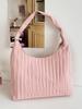 Bolsa de Tela Estilo Coreano para Mujer, Nuevo 2026 Primavera/Verano Estilo Perezoso, Bolso de Hombro Tote Grande Casual Relajado