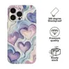 Comércio Exterior Mais Vendido Capa de Celular Estilo Coreano Coração Roxo Degradê Película de Cobertura Total para iPhone17 Capa Protetora para Celular Apple 16