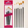 Pincel de Pintura a Óleo com Cabo Vermelho e Cerdas de Nylon, Pincel Único para Gouache e Acrílico, Pincel de Madeira