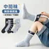 Calcetines para niños, calcetines para bebé Clase A, diseño de cachorro de dibujos animados, longitud media hasta la pantorrilla, calcetines de algodón, para niños y niñas, antibacterianos, calcetines para bebé sin costuras