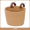 Cesta de Armazenamento Frontal para Bicicleta Elétrica para Itens Diversos, Cesta Tecida Multifuncional Fofa de Desenho Animado para Armazenamento de Bicicleta