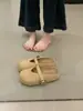 Mules Tejidos de Estilo Europeo con Punta Cerrada para Mujer, Nuevo Modelo Verano 2026, Casuales para Exteriores con Suela Gruesa que Aumenta la Altura, sin Cierre tipo Birkenstock