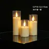 Luz de Vela Popular de Acrílico para Amazon, Luz de Vela Electrónica LED Transfronteriza con Vaso, Ambiente de Llama Simulada Parpadeante
