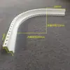 Perfis de teto curvos em forma de M e W, moldura de dupla cavidade, acabamento decorativo de canto, acabamento de canto em PVC
