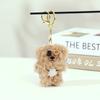 Acessórios de Boneca Urso de Pelúcia Desenho Animado Pingente Fofo Pelúcia Enrolada Olhos de Botão Bolsa de Boneca Pingente de Chaveiro