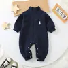 Macacão de outono e inverno com veludo extra, estilo coreano para bebês, macacão de passeio, macacão da moda, roupas grossas para recém-nascidos