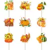 Decoración de Fiesta de Acción de Gracias de Amazon Topper para Pastel Fiesta del Festival de la Cosecha Calabaza Acción de Gracias Topper Pequeño