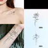 Pegatinas de Tatuaje Serie Rosa de Jugo Herbal Transfronterizo, Lindas Pegatinas de Tatuaje para Brazos de Mujer, Impermeables, Anti-Rayaduras, Anti-Sudor, de Larga Duración, Diseños de Tatuaje Realistas
