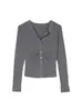 Cárdigan de Punto Estilo Chanel Primavera Suéter Azul Klein Chaqueta Diseño Interior Base para Mujer Sentido de Diseño Nicho