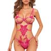 Conjunto de Sujetador Bordado Transfronterizo Europeo y Americano Estilo Nuevo Lencería Sexy Calado t Transparente Camisola para Mujer Mayoreo S18