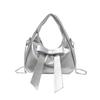 Bolso de Mujer de Diseño Exclusivo Estilo Occidental de Gama Alta Bolso de Axila Nuevo Primavera 2025 Bolso de Hombro con Lazo en Color de Contraste
