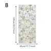 Pegatinas Electroestáticas para Vidrio Florales Retro Pastorales con Plantas Verdes Frescas y Tulipanes, Adsorción sin Pegamento Pegatinas para Ventana Transmitentes de Luz para Dormitorio