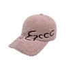 Otoño e invierno nuevo gorra de béisbol con bordado de letras de lana de cordero para niños, cálida para exteriores, moda, versátil, casual