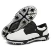 Sapatos de golfe para casal transfronteiriços, sapatos de golfe masculinos e femininos à prova d'água com fivela rotativa para casal, sapatos esportivos casuais