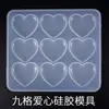 Molde de Resina de Cristal DIY Forma Irregular Grade de Nove Corações Molde de Silicone Criativo para Bolo Atacado Molde de Papoula