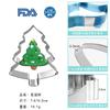 Molde de Biscoito de Natal Aço Inoxidável Molde de Bolo Ferramenta de Assar Molde de Impressão de Biscoito Papai Noel Molde Cortador de Frutas