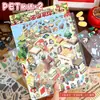 110.0 Adesivos Azuis Artísticos para Paisagismo Série de Natal Adesivos de Cena Cena em Miniatura DIY Adesivos para Diário Adesivos de Descompressão