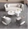 Conjunto Simples e Luxuoso de Sofá Individual e Mesa de Centro para Lazer, Recepção de Hotel, Escritório de Vendas, Mesa e Cadeiras de Reunião, Recepção de Salão de Beleza
