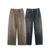 Novidade Outono 2025 Estilo Europeu e Americano Modernos e Únicos Street-Style Versátil Jeans Solto em Formato de Barril Cintura Baixa 5575251