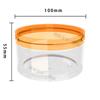 Frasco de plástico con tapa lata de refresco calibre 100 frasco sellado transparente boca ancha frasco PET plástico con tapa