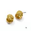 Brincos de aço inoxidável banhados a ouro 18k com design de concha dupla personalidade ins europeia e americana para mulheres, senso de alta qualidade, brincos curinga, atacado