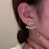 Aretes de Lazo de Diamante Micro 2021 Nueva Moda Aretes con Sentido de Diseño Nicho Aretes Elegantes Coreanos para Mujer