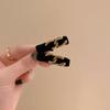 Horquilla de flequillo de ocho palabras con clip de pico de pato negro de alta calidad de estilo de marca grande en ambos lados para mujer adecuada para clip de metal con menos cabello