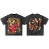 2025 Transfronterizo Ronaldo Portugal Fútbol Algodón Puro Peso Pesado Manga Corta Hombre Transpirable Estampado Versátil Tops Marca de Moda