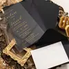 Convites de Casamento Transfronteiriços Europeus e Americanos, Cartões de Convite em Acrílico com Envelope Preto, Cartões de Cumprimentos e Convites para Celebrações de Casamento e Feriados