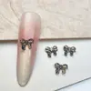Venta Caliente 2025 Nuevo Hielo Transparente Estampado de Leopardo Lazo Joyería para Uñas DIY Accesorios para Uñas Accesorios para Uñas Portátiles