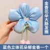 Scrunchie Tulipa Doce Laço Feito à Mão Prendedor de Cabelo para Meninas Rabo de Cavalo Elástico Adorável Acessório de Cabelo Scrunchie