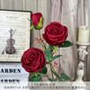 3 Cabeças de Flores Artificiais Rosa Imperial, Flores Artificiais de Seda Sintética, Buquê Falso, Arranjo Floral, Decoração de Casamento, Decoração de Sala de Estar
