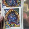 Venta Caliente Tíbet Nepalés Pintado a Mano Puro Thangka Dios Negro de la Riqueza Núcleo de Tarjeta 4*5