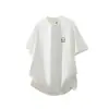 Camiseta de Manga Curta com Estampa de Fone de Ouvido G-stone para Homens, Top Casual Tendência de Verão com Gola Redonda e Ombros Caídos para Meninos